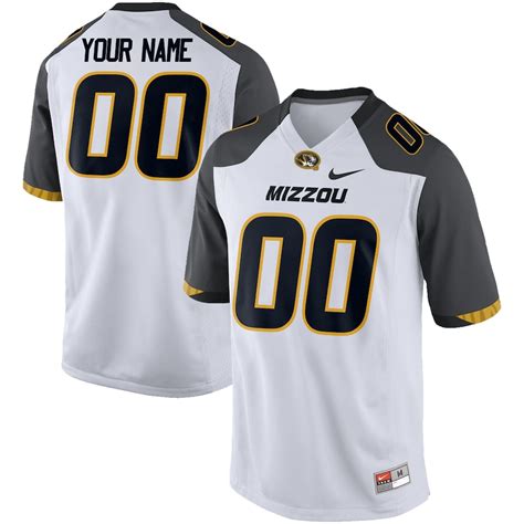 mizzou tigers nike custom replica football jersey white|missouri tigers jersey.